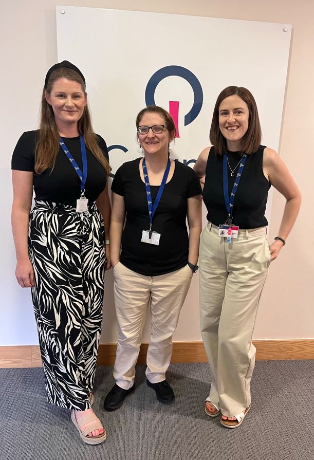 Photo of the Autism Team, left to right, Alex Cozens, Asma Jacobs and Rebecca Duffus