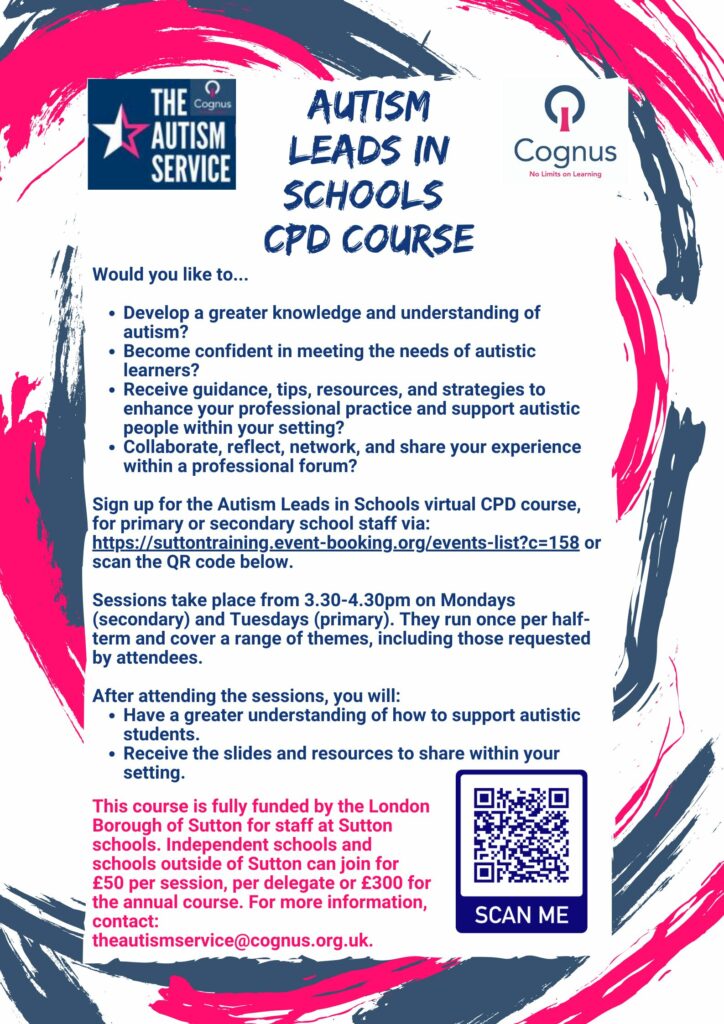 Information about CPD course, Autism Leads in Schools